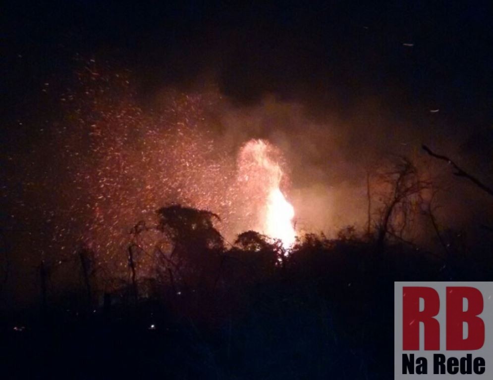 Incêndio destrói área em Guarapiranga