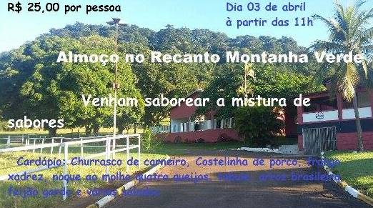 Churrasco de carneiro será servido no Recanto Montanha Verde em Ribeirão Bonito