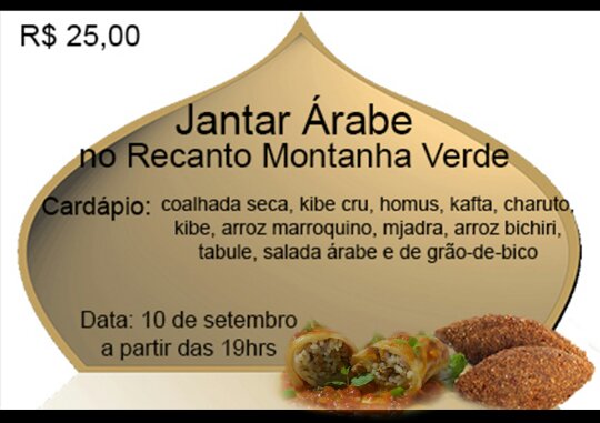 Recanto Montanha Verde apresenta culinária árabe em Ribeirão Bonito