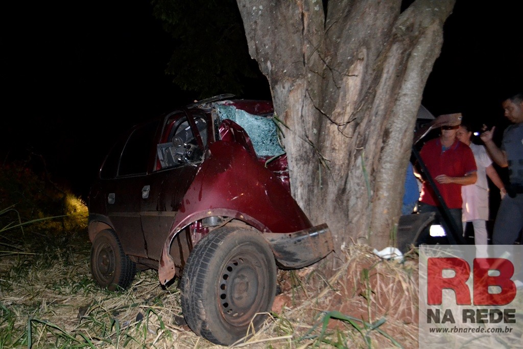 Jovem morre após bater carro em árvore na SP-215 em Ribeirão Bonito