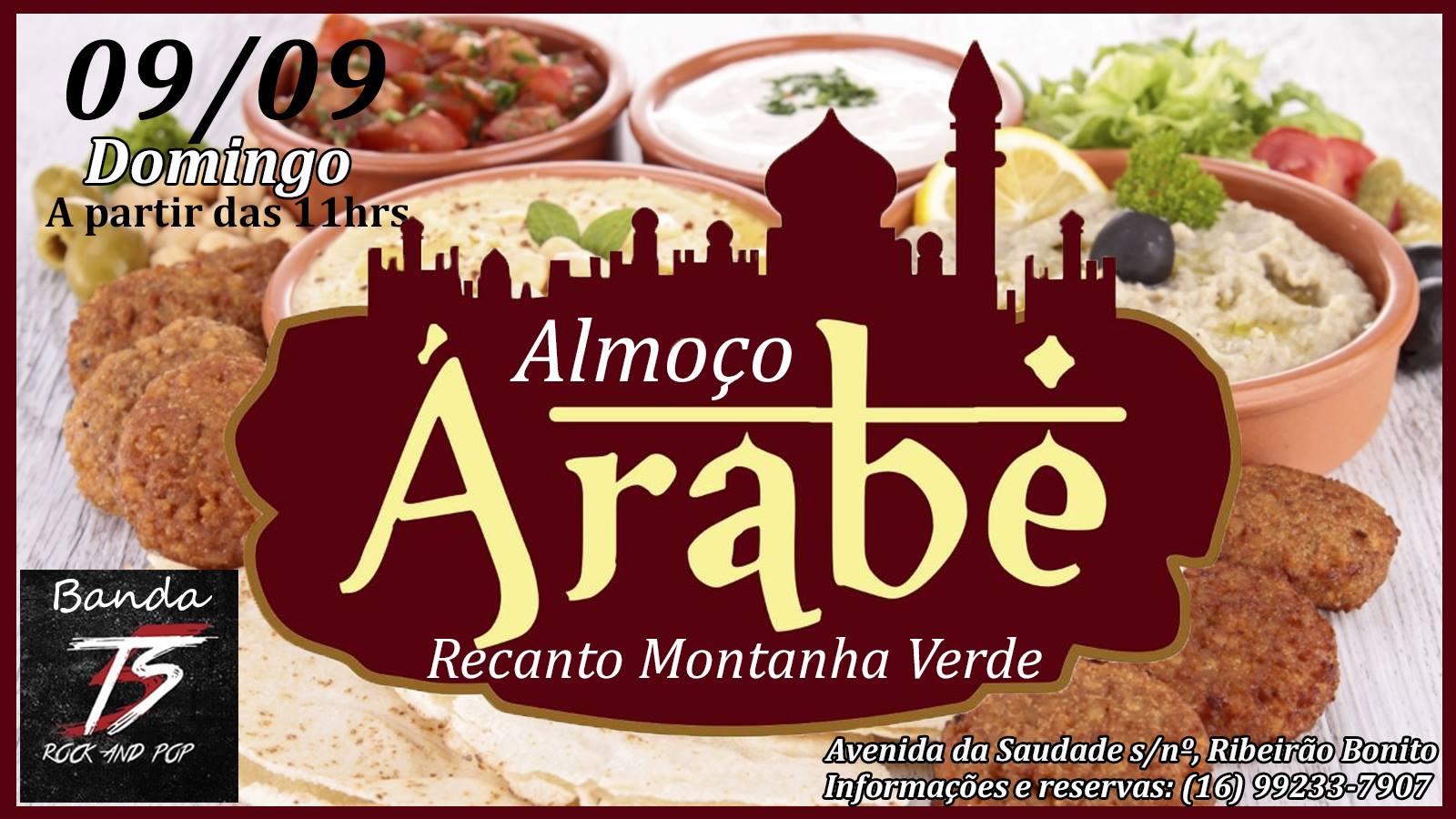 Recanto Montanha Verde oferece culinária árabe em Ribeirão Bonito