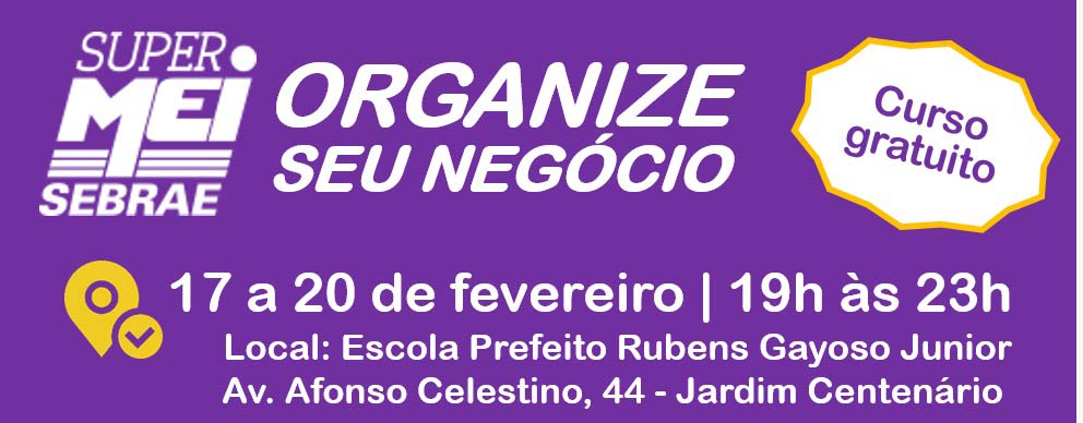 Curso gratuito de gestão para MEIs será oferecido pelo SEBRAE em Ribeirão Bonito